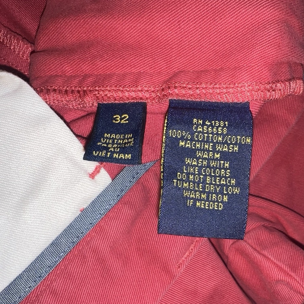 Polo Ralph Lauren Chino Shorts Salmon Men Size 32 9 inch Classic Fit - Picture 4 of 9